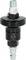 'Black pressure reducer with arrow and label 6.2 bar (90 psi), metal fittings top and bottom. Suitable for pressure regulation in systems.'