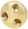 Metal disc holder with three screw holes, likely for technical or industrial applications.
