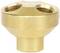 Brass connector with three openings.