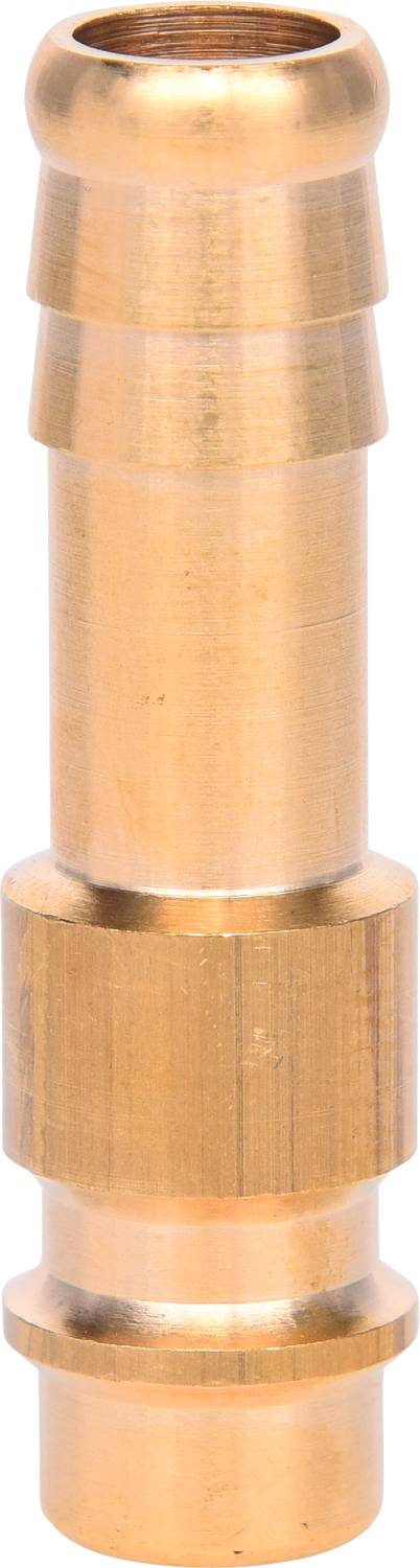 Brass push-to-connect fittings with threadless design for straightforward connection in pneumatic systems. Cylindrical shape, polished surface.