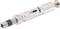 A torque wrench with a scaled handle for adjusting tightening torque, silver in colour and cylindrically shaped.
