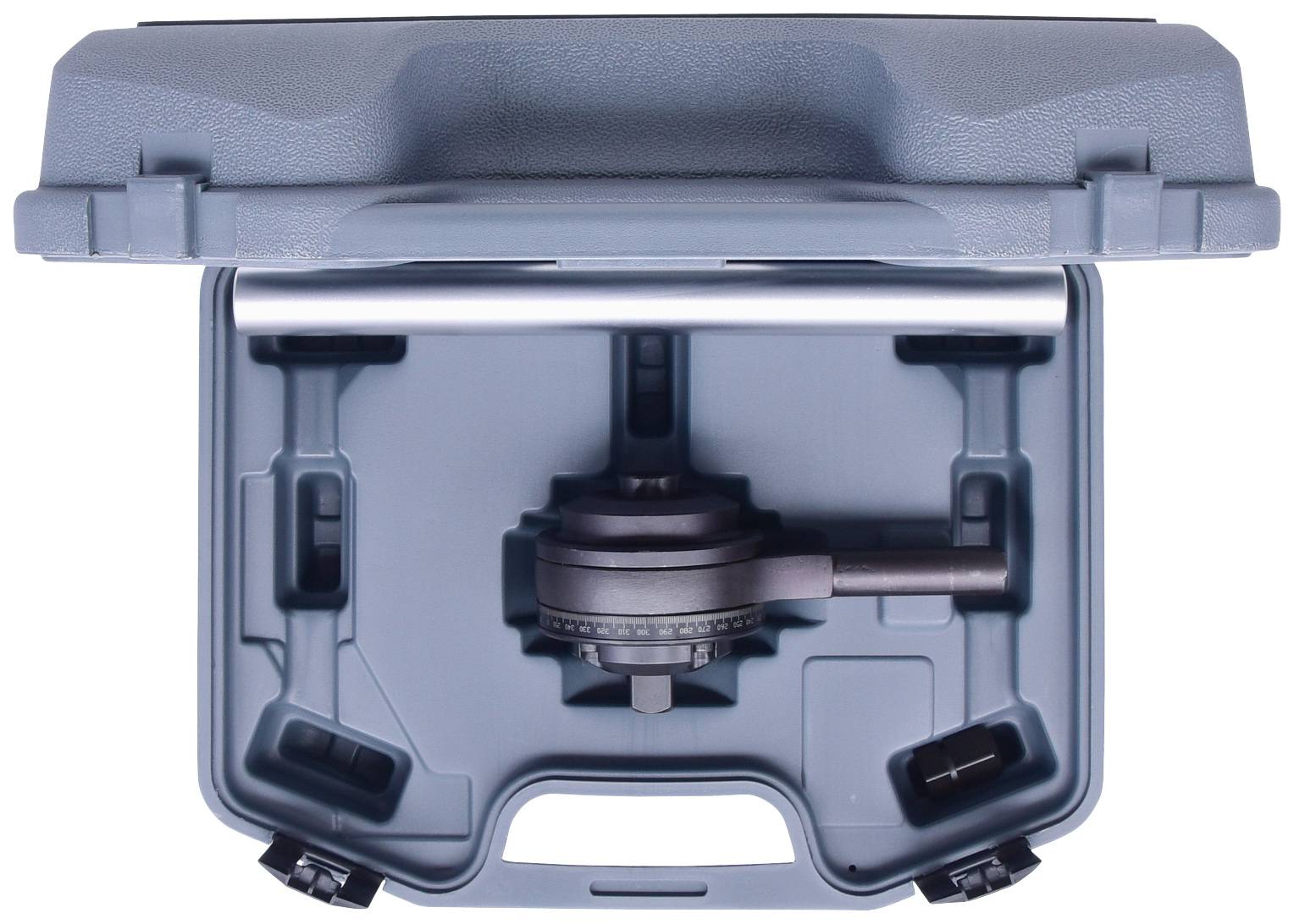 An opened toolbox with a specialised tool inside, likely for precise technical work.