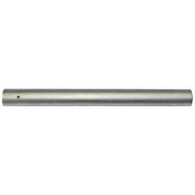A long, round metal rod with a small hole at one point, against a white background.
