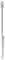 A long, silver metal pole with a joint in the middle, presumably a telescopic tube or extension rod.