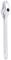 A adjustable spanner made of metal, viewed from the side, suitable for loosening and tightening threaded connections.
