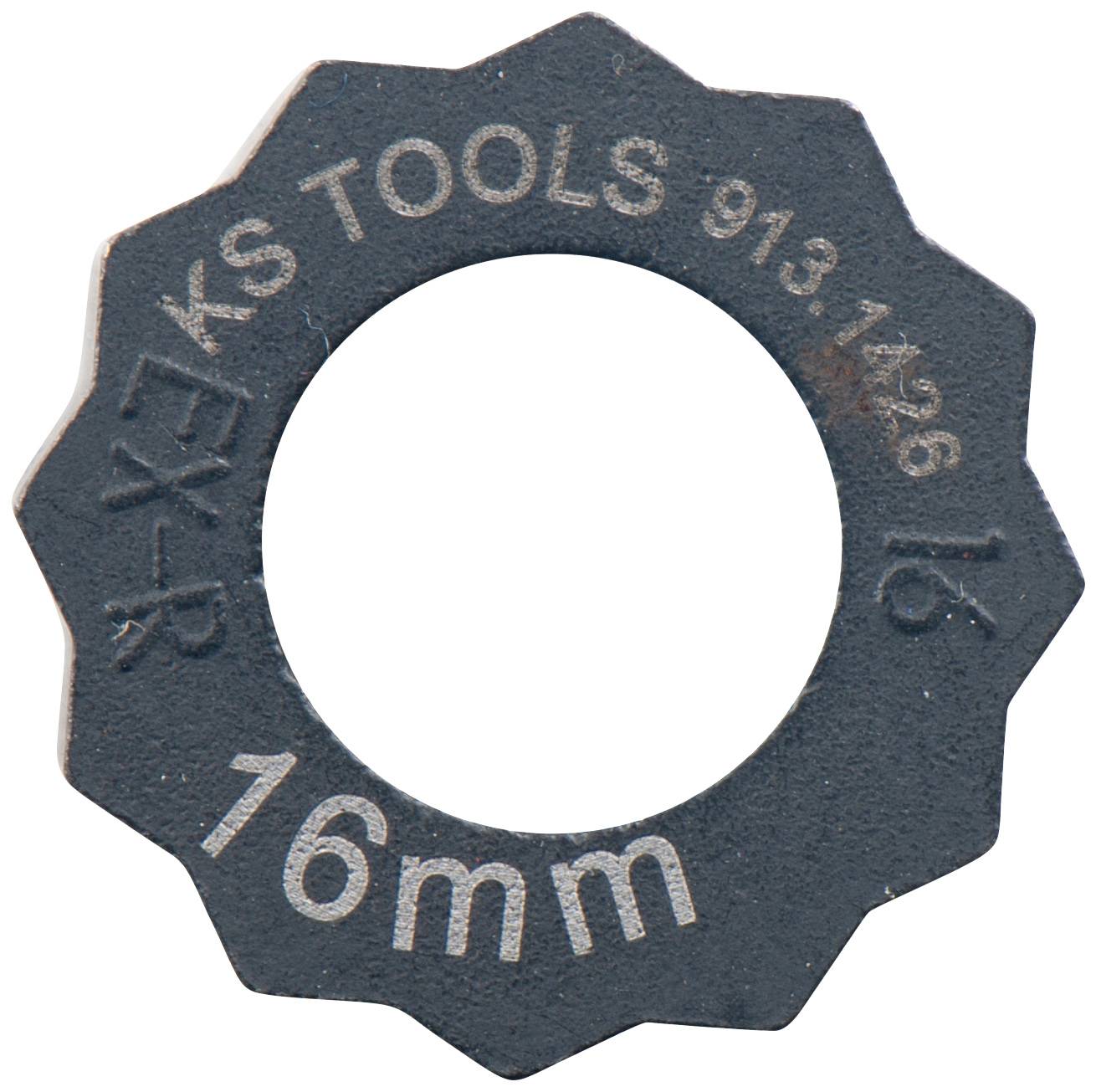 'Hexagonal ring with the inscription KS TOOLS 913.1426 and 16mm'