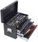 Open toolbox with spanners, socket wrenches, pliers, and screwdrivers in organised compartments and drawers.