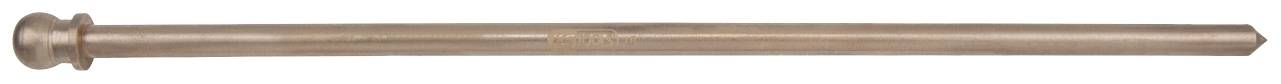 A copper pipe with a smooth surface and uniform diameter, typical for plumbing or heating applications.
