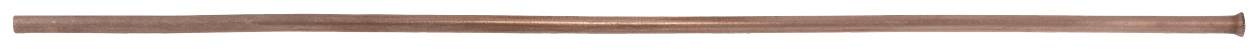 A straight, thin copper rod against a white background.