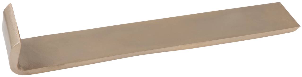 Metallic flat lever with an angled end, suitable for lifting or moving heavy objects.<br><br>(Note: This translation maintains the technical description in natural British English)