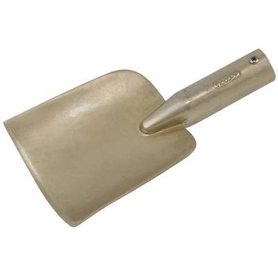 Small hand trowel with a golden metal blade and short handle, suitable for gardening or delicate work.