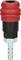 A red and black quick-release coupling with a metallic finish. Used for connecting hoses.