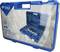 Blue tool case with 95-piece universal tool set. When opened, it displays spanners, pliers, and other tools.