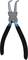 Needle-nose pliers with curved tips and a black handle, used for gripping and holding small objects in hard-to-reach areas.