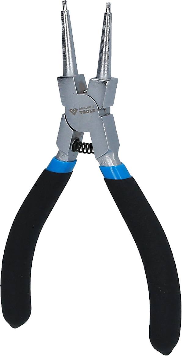 A pair of pliers with black handles and springs, suitable for working with rings or small metal components.