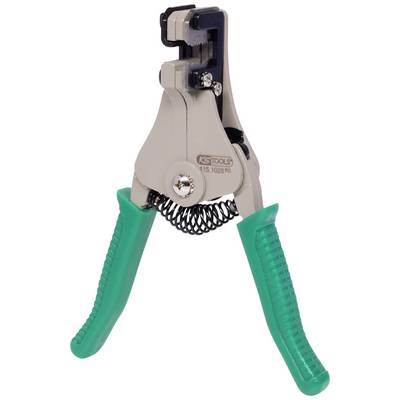 Wire strippers with a grey body and green handles, suitable for stripping electrical wires.