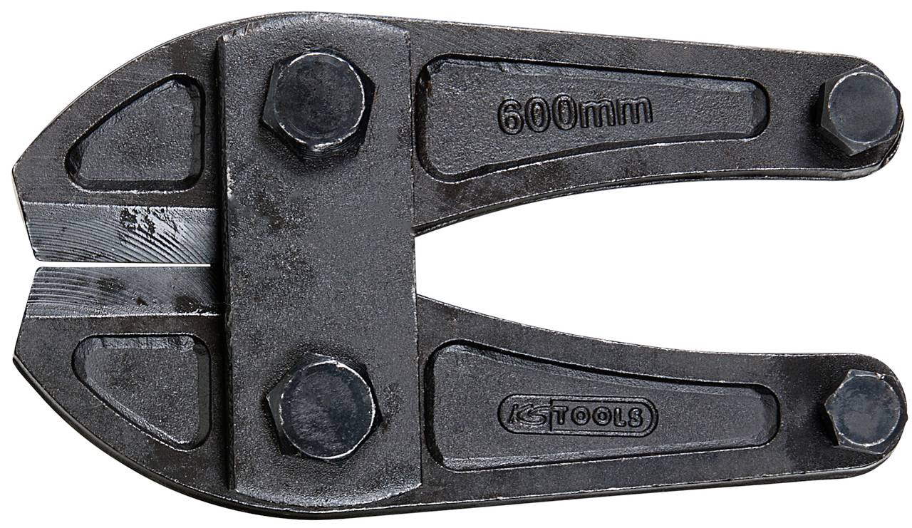 Bolt Cutter Head, black metal construction with four screw connections, '600 mm' engraved, suitable for robust cutting.