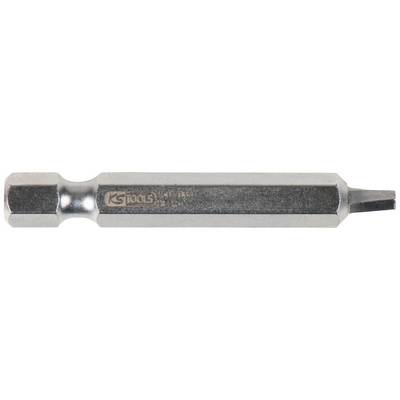 Metallic slotted bit screwdriver with rectangular head, marked with 'KS TOOLS', suitable for machine use.