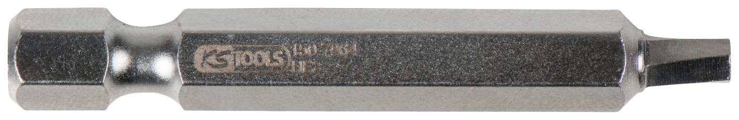 A flat slotted screwdriver bit made of metal with 'KS Tools' printed on the side, suitable for slotted screws.