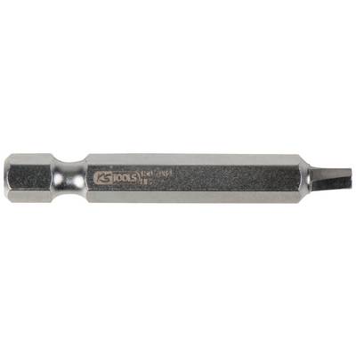 A flat slotted screwdriver bit made of metal with 'KS Tools' printed on the side, suitable for slotted screws.