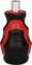 A red and black screwdriver handle with an ergonomic design, suitable for various bits, shown standing upright.