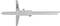 A silver depth gauge with a scale in millimetres. Used for measuring depths in technical or craft applications.