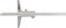 Silver metal depth gauge in millimetres. Used for precisely measuring the depth of objects.