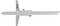 A vernier calliper with a metric scale for precise length measurement in millimetres, manufactured from metal.