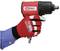 A hand wearing a red glove is holding a red pneumatic screwdriver pistol by the brand 'KS Tools'. The sleeve is blue.