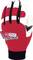 Red racing glove with black and white design, 'KS TOOLS RACING' logo on the palm. Right hand, fingerless.
