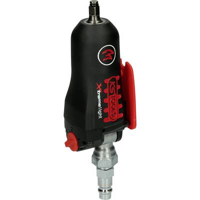 A black pneumatic impact wrench with a red accent from the brand KS Tools, model 'Xtreme Light', with a metal adapter at the bottom.
