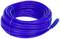 A large blue spiral made of a hose or cable, neatly coiled and secured with a loop.