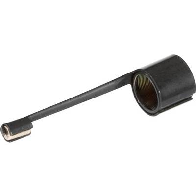 A black metal object with a long, straight handle and a cylindrical end. It looks like an industrial sensor or component.