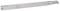 Silver extraction or tool rod with a flat end and a U-shaped hook at the other end, on a white background.