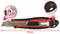 Snap-off blade with red and black handle, 18 mm blade width, 100 mm blade length, 180 mm total length, close-up of a blade.