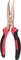 'Long-nose pliers with red and black handles, suitable for precision work and hard-to-reach areas.'