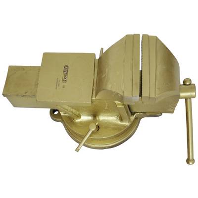 A golden vice on a white background.<br><br>Note: In British English, the tool is typically called a "vice" rather than the American "vise".
