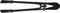 Bolt cutters with a black handle and long levers, closed, against a white background.