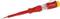 A red voltage tester with a yellow end and the inscription 'BRILLIANT TOOLS', used for checking electrical voltages.