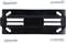 Black metal bracket with four wall plugs, suitable for wall mounting.