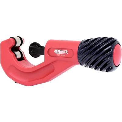 Red pipe cutting tool with black, ribbed handle, used for precise pipe cutting; brand 'KS Tools', model number 103.5000.