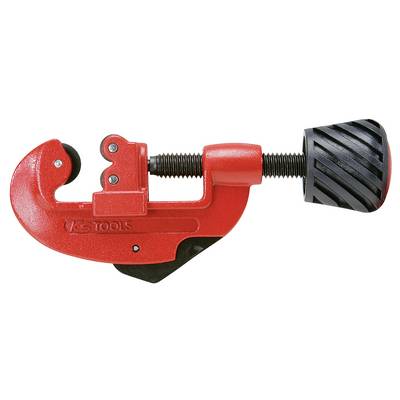 A Rohrschneider in red with a black handle, used for cutting pipes.