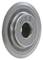 Metal disc with a hole in the centre, marked 'HSS'. Used in machining processes.