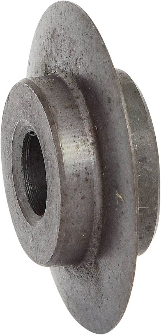 A metal construction with a cylindrical centre and a broad, flat base. It appears to be part of a mechanism or machine.