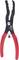 Pliers with red handles and a black head, suitable for precise work or repairs.
