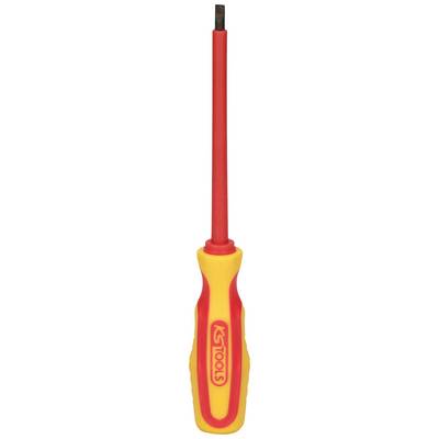 An isolated voltage tester with a yellow and red handle, suitable for electrical use, cylindrical in shape, with no scale.