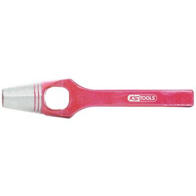 A red slogging spanner from KS Tools with a shortened handle and reinforced head for turning nuts and bolts.