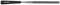 Metal file with a black handle and a narrow, flat file surface.