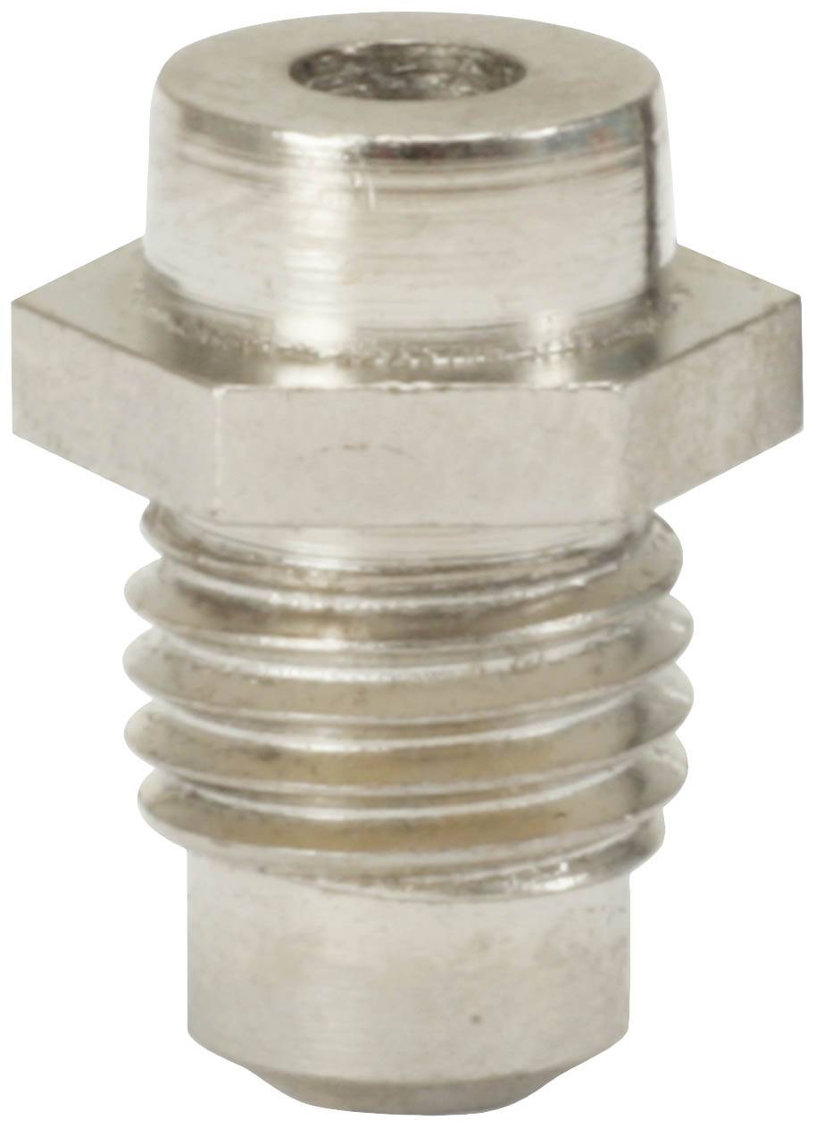 Metal hexagon head bolt with ribbed shaft, used for connecting mechanical components.