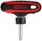 A T-handle torque wrench from KS Tools with red and black grip, suitable for precise tightening of screws.